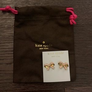 Pink Kate Spade Bow Earrings - NEW
